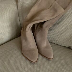 Women's Beige Suede Boots